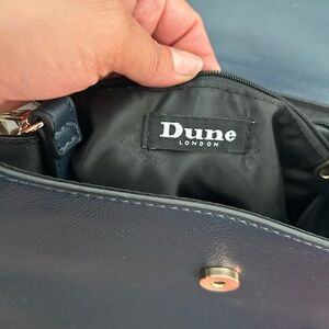 Dune London Midnight Blue Purse with Gold Accents